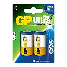 Батарейки GP C / LR14 Ultra Plus (14AUP-U2) 2шт 1.5 V - фото Батарейки GP C / LR14 Ultra Plus (14AUP-U2) 2шт 1.5 V