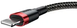 Кабель Baseus Cafule USB-A - Lightning 12w 2.4a 1м cable Black/Red (CALKLF-B19) - миниатюра 4 Кабель Baseus Cafule USB-A - Lightning 12w 2.4a 1м cable Black/Red (CALKLF-B19) - миниатюра 4