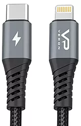 USB PD Кабель Veron CL09s 20w 3a 0.25m USB Type-C - Lightning cable black