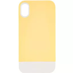 Чехол Epik TPU+PC Bichromatic для Apple iPhone XR (6.1")  Creamy-yellow / White