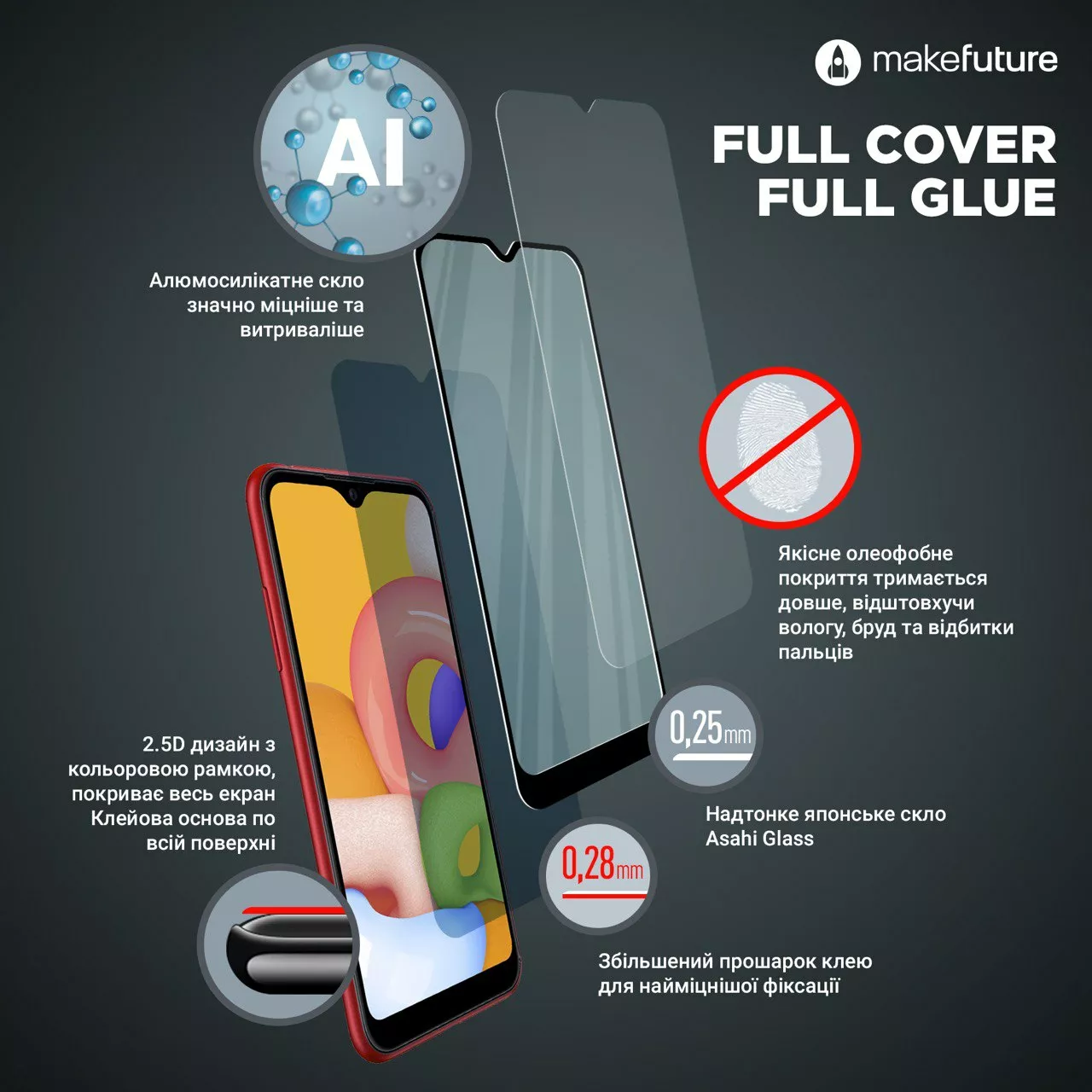 Защитное стекло MAKE для Realme GT Master Edition - фото 3