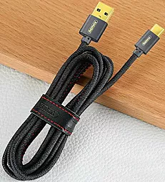 Кабель USB Remax Cowboy micro USB Cable Black (RC-096) - миниатюра 3