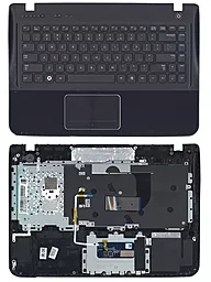 Клавіатура для ноутбуку Samsung SF411 SF410 з топ панеллю чорна/синя