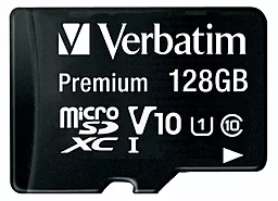 Карта памяти Verbatim microSDXC 128 GB Premium Class 10 UHS-I U1 V10 + SD-адаптер (44085) - миниатюра 2