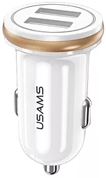 Автомобильное зарядное устройство Usams C4 Mini 2.4a 2xUSB-A ports car charger white (US-CC050) - фото Автомобильное зарядное устройство Usams C4 Mini 2.4a 2xUSB-A ports car charger white (US-CC050)