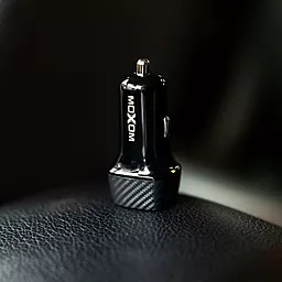 Автомобильное зарядное устройство MOXOM MX-VC07 2.4a 2xUSB-A ports car charger black - миниатюра 4
