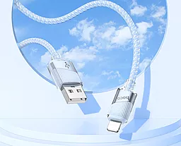 Hoco U132 USB-A - Lightning 12w 2.4a 1.2м cable Sky Blue - мініатюра 4 Hoco U132 USB-A - Lightning 12w 2.4a 1.2м cable Sky Blue - мініатюра 4