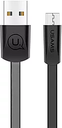 Кабель USB Usams U2 Flat micro USB Cable Black