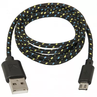 Кабель Defender USB08-03T USB-A - micro USB 10.5w 1м cable Black (87474) - фото 2