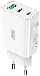 Сетевое зарядное устройство XO L101 20w PD 2xUSB-C/USB-A ports charger white - фото Сетевое зарядное устройство XO L101 20w PD 2xUSB-C/USB-A ports charger white