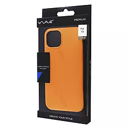 Чехол Wave Premium Leather Edition Case with MagSafe для Apple iPhone 13 Orange - миниатюра 3