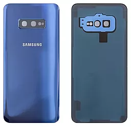 Задняя крышка корпуса Samsung Galaxy S10e G970 со стеклом камеры Original Blue - фото Задняя крышка корпуса Samsung Galaxy S10e G970 со стеклом камеры Original Blue