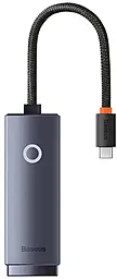 Сетевая Карта Baseus USB Type-C - RJ45 1000Mbps 0.22м чёрный (WKQX000313) - фото Сетевая Карта Baseus USB Type-C - RJ45 1000Mbps 0.22м чёрный (WKQX000313)