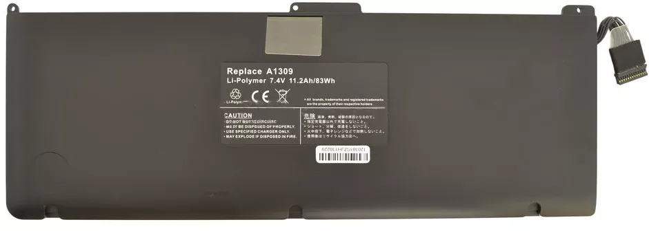 Аккумулятор для ноутбука Apple A1309 MacBook Pro 17" 2009-2010 / 7.4V 11200mAh / Black - фото 2
