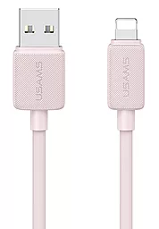 Кабель Usams US-SJ689 USB-A - Lightning 12w 2.4a 1м cable Pink - фото Кабель Usams US-SJ689 USB-A - Lightning 12w 2.4a 1м cable Pink