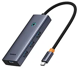 USB Type-C хаб Baseus 5-in-1 USB3.0 black (B00052801811-01) - фото USB Type-C хаб Baseus 5-in-1 USB3.0 black (B00052801811-01)