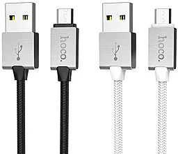 Кабель Hoco U49 Refined Steel USB-A - micro USB 12w 2.4a 1.2м cable White - миниатюра 5 Кабель Hoco U49 Refined Steel USB-A - micro USB 12w 2.4a 1.2м cable White - миниатюра 5
