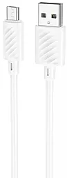 Кабель Hoco X88 Gratified USB-A - micro USB 12w 2.4a 1м cable White - фото Кабель Hoco X88 Gratified USB-A - micro USB 12w 2.4a 1м cable White