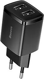 Мережевий зарядний пристрій Baseus Compact 10.5W 2xUSB-A Charger Black (CCXJ010201)