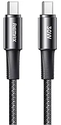Кабель Remax RC-C100 Fonsu Series USB Type-C - Type-C 30w 3a 1.2m cable Black - фото Кабель Remax RC-C100 Fonsu Series USB Type-C - Type-C 30w 3a 1.2m cable Black