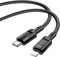 Кабель Hoco U106 USB Type-C - Lightning 20w 3a 1.2м PD сable Black - миниатюра 3 Кабель Hoco U106 USB Type-C - Lightning 20w 3a 1.2м PD сable Black - миниатюра 3