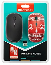 Компьютерная мышка Canyon Black/Red Christmas Mood USB (CND-CMSW400JR) - фото Компьютерная мышка Canyon Black/Red Christmas Mood USB (CND-CMSW400JR)