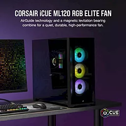 Система охлаждения Corsair iCUE ML120 RGB Elite Premium 3-Pack (CO-9050113-WW) - миниатюра 6