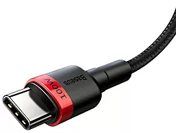 USB PD Кабель Baseus Cafule 20V 5A 2M USB Type-C - Type-C Cable Red/Black (CATKLF-AL91) - мініатюра 4