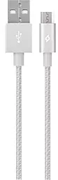Кабель Ttec USB-A - micro USB 12w 2.4a 1.2м cable Silver (2DK11G) - фото Кабель Ttec USB-A - micro USB 12w 2.4a 1.2м cable Silver (2DK11G)