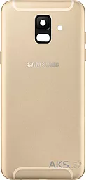 Задняя крышка корпуса Samsung Galaxy A6 A600 со стеклом камеры Original Gold