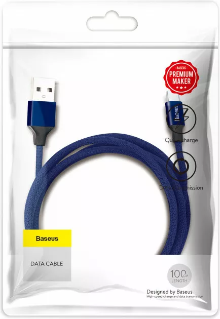 Кабель Baseus Yiven USB-A - micro USB 10w 1м cable Blue (CAMYW-A13) - фото 8