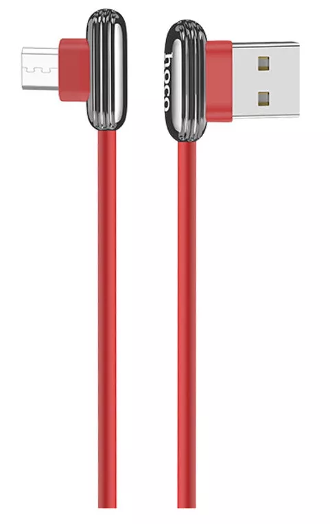 Кабель Hoco U60 Soul Secret USB-A - micro USB 12w 2.4a 1.2м cable Red - фото 1