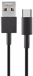 Кабель Remax RC-120a USB-A - Type-C 12w 2.4a 0.3м cable Black - фото Кабель Remax RC-120a USB-A - Type-C 12w 2.4a 0.3м cable Black