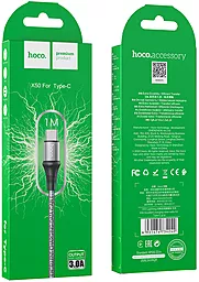 Кабель Hoco X50 Excellent USB-A - Type-C 15w 3a 1м cable Gray - мініатюра 4