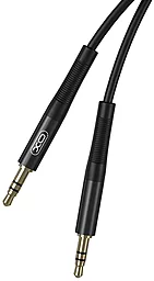 Аудіо кабель XO NB-R175A AUX mini Jack 3.5mm M/M Cable 1 м black - мініатюра 2