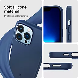 Чехол Spigen для iPhone 13 Pro - Silicone Fit Navy Blue (ACS03285) - миниатюра 4