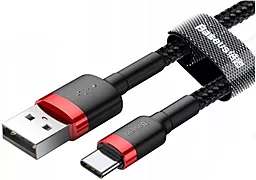 USB Кабель Baseus Cafule 2M USB Type-C Cable Red/Black (CATKLF-C91) - мініатюра 4