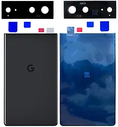 Нижняя панель Google Pixel 6 со стеклом камеры Original Stormy Black