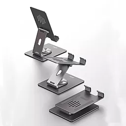 Подставка настольная WiWU ZM106 Desktop Rotation Stand For Tablet up to 12.9 inch Space Grey - фото Подставка настольная WiWU ZM106 Desktop Rotation Stand For Tablet up to 12.9 inch Space Grey