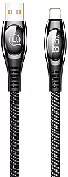 Кабель Usams U36 Digital Display USB-A - Lightning 10w 1.2м cable Black - фото Кабель Usams U36 Digital Display USB-A - Lightning 10w 1.2м cable Black