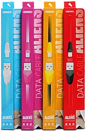 Кабель Remax Alien USB-A - Lightning 12w 2.4a 1м cable White/Blue (RC-30i) - миниатюра 2 Кабель Remax Alien USB-A - Lightning 12w 2.4a 1м cable White/Blue (RC-30i) - миниатюра 2