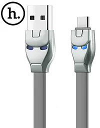 Кабель USB Hoco U14 Steel man USB Type-C Cable Gray