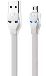 Кабель Hoco U14 Steel Man USB-A - micro USB 12w 2.4a 1.2м cable White - фото Кабель Hoco U14 Steel Man USB-A - micro USB 12w 2.4a 1.2м cable White