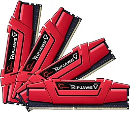 Оперативная память G.Skill 64GB (4x16GB) DDR4 3200MHz Ripjaws V Blazing Red (F4-3200C15Q-64GVR)