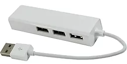 USB хаб EasyLife USB to 3xUSB 2.0 + Ethernet White - миниатюра 3