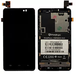 Дисплей Prestigio MultiPhone 4505 Duo с тачскрином и рамкой, Black - фото Дисплей Prestigio MultiPhone 4505 Duo с тачскрином и рамкой, Black