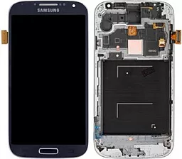 Дисплей Samsung Galaxy S4 з тачскріном і рамкою, оригінал, Blue