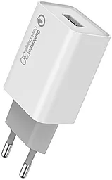 Мережевий зарядний пристрій з швидкою зарядкою ColorWay 18w QC3.0 home charger white (CW-CHS013Q-WT)