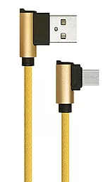 Кабель Jellico USB-A - micro USB 12w 2.4a 1м cable Gold (WT-10) - фото Кабель Jellico USB-A - micro USB 12w 2.4a 1м cable Gold (WT-10)