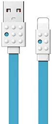 Кабель Remax Proda Lego USB-A - Lightning 10.5w 1.2м cable Blue (PC-01i) - фото Кабель Remax Proda Lego USB-A - Lightning 10.5w 1.2м cable Blue (PC-01i)